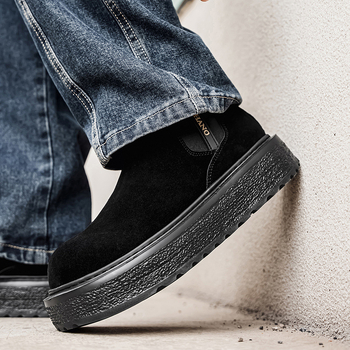 Téli Martin csizmák gumitalppal, középmagas szár, műszőrmés bélés