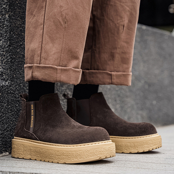 Téli Martin csizmák gumitalppal, középmagas szár, műszőrmés bélés