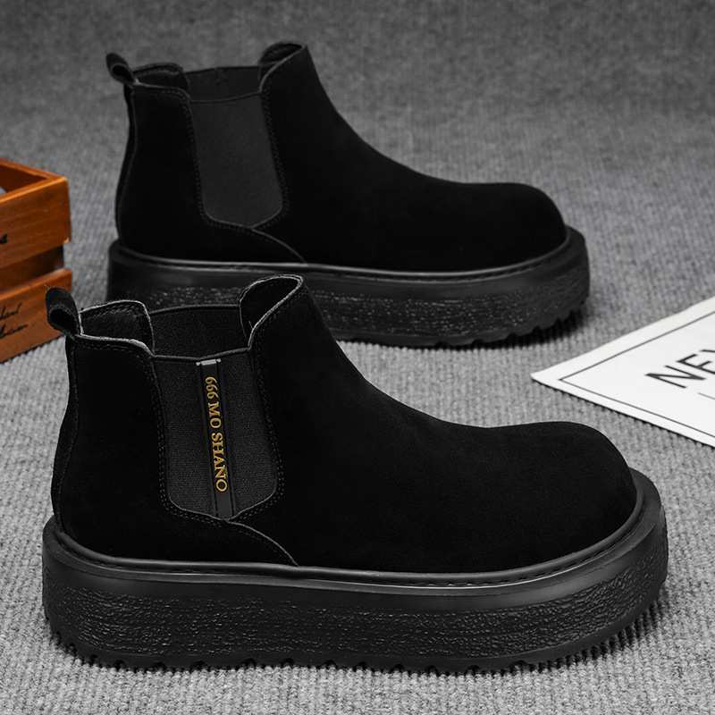 Téli Martin csizmák gumitalppal, középmagas szár, műszőrmés bélés