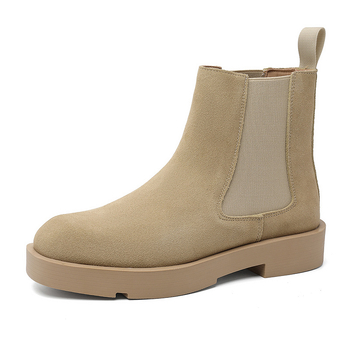 Férfi velúr Chelsea csizmák vastag talppal, csúszásmentes gumitalp, alacsony sarok 1–3 cm, belső hálós bélés, modell 66618, brit stílus, őszi viselet