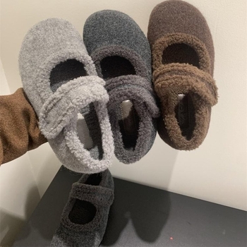 Női Mary Jane cipő magasságot növelő, velúr felsőrész, pamut belső, Velcro-zár, gumi talp