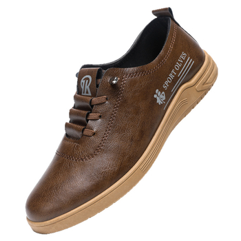 Muške mokasinke s vezicama – Casual cipele od PU kože, okrugli vrh, niski pet 1–3 cm, PVC potplat