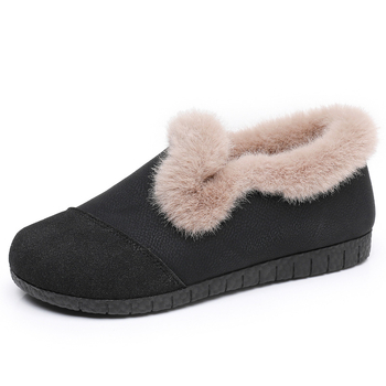 Zimske cipele za trudnice, Slip-On, s fleecem u unutrašnjosti, gornji dio od sintetičke kože, okrugli vrh, protuklizna podloga
