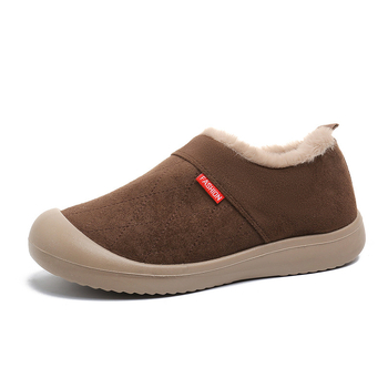 Ženske vodootporne slip-on čizme od nubuka za zimu, s fleece unutarnjom podstavom, nizak profil