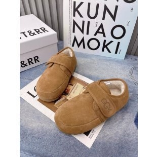 Mary Jane plišane balerinke za žene — jesen-zima, niski potplat 1–3 cm, gornji dio PU, unutarnja podstava od kratkog umjetnog pliša, gumeni potplat