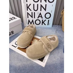 Mary Jane plišane balerinke za žene — jesen-zima, niski potplat 1–3 cm, gornji dio PU, unutarnja podstava od kratkog umjetnog pliša, gumeni potplat