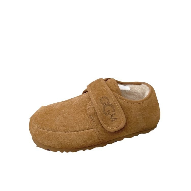 Mary Jane plišane balerinke za žene — jesen-zima, niski potplat 1–3 cm, gornji dio PU, unutarnja podstava od kratkog umjetnog pliša, gumeni potplat