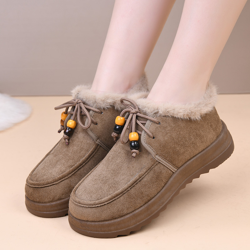 Ženske Birkenstock pliš papuče od pamuka, Zima 2025, slip-on, gornji dio od suedea, unutarnja prevlaka od umjetnog kratkog pliša, debela potplat