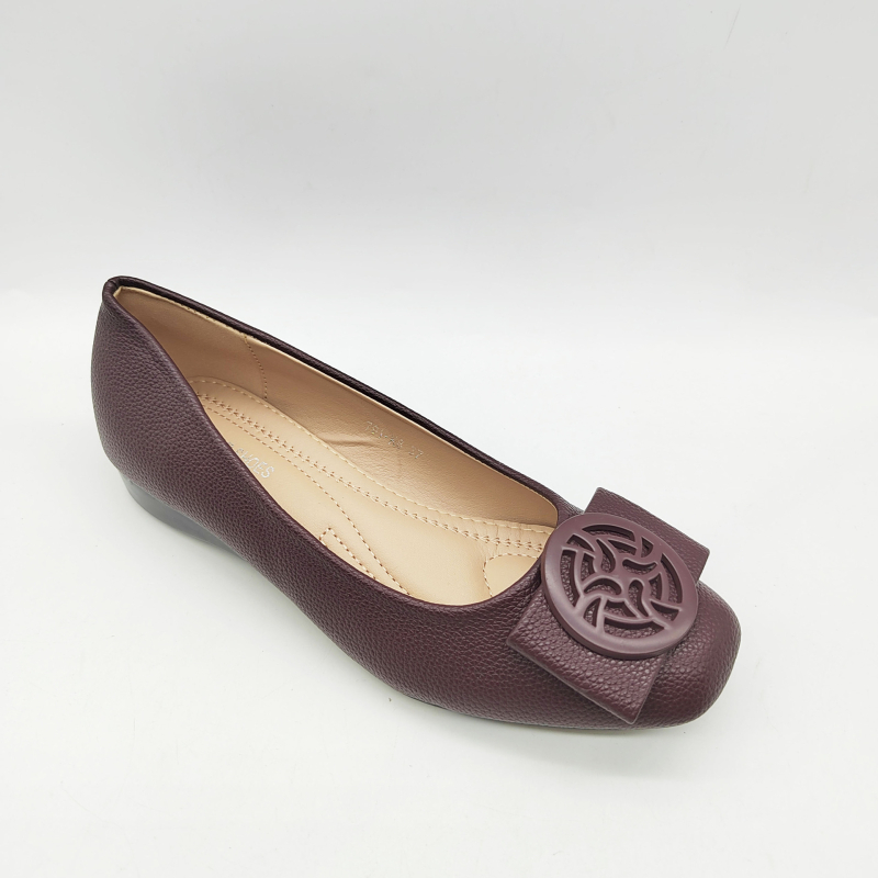 Ženske ravne cipele s kvadratnim vrhom, PU gornji dio, mikrovlaknena podstava, TPR potplat