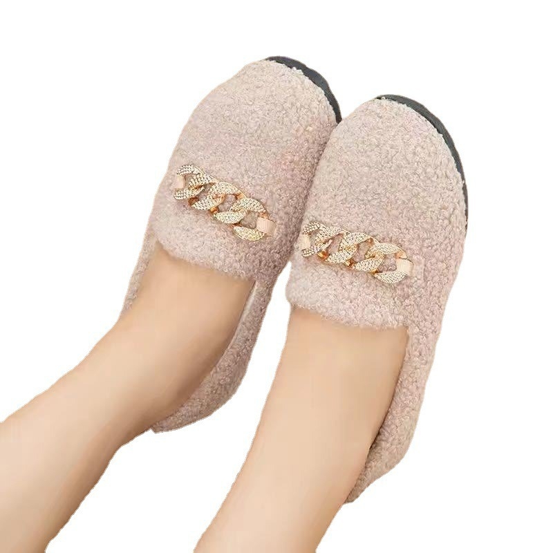 Ženski loaferi s fleksi podstavom, okrugli vrh, vamp Xi Shi Velvet, niski gornji dio, potplat od tele