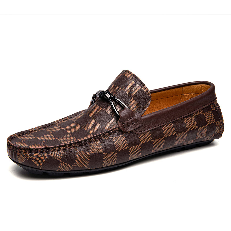 Muški slip-on loaferi od prave kože, niskog profila, okrugli vrh, gumeni đon, dnevni stil
