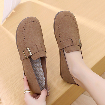 Ženske loafers slip-on, PU gornji dio, podstava od tekstila, PVC đon, niski potpetica 1–3 cm, proljeće 2025, CONVINCE