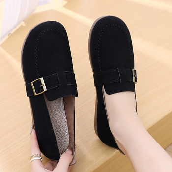 Ženske loafers slip-on, PU gornji dio, podstava od tekstila, PVC đon, niski potpetica 1–3 cm, proljeće 2025, CONVINCE