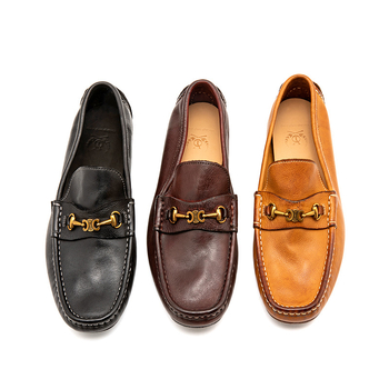 Muške kožne loaferice, slip-on, Goodyear šav; gornji dio od vršne kože; ulošak od iste kože; potplat od kompozita