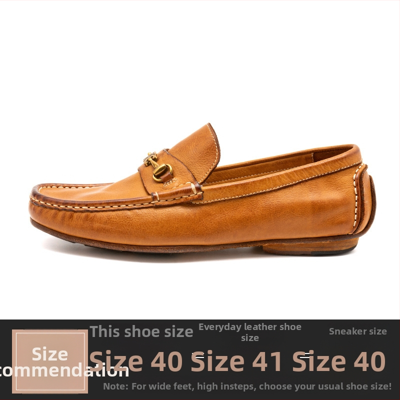 Muške kožne loaferice, slip-on, Goodyear šav; gornji dio od vršne kože; ulošak od iste kože; potplat od kompozita