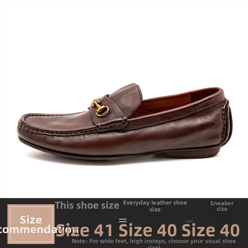 Muške kožne loaferice, slip-on, Goodyear šav; gornji dio od vršne kože; ulošak od iste kože; potplat od kompozita