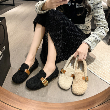 Zimske cipele s krznom - okrugli vrh, velur gornji dio, gumeni potplat, zatvaranje jednim pokretom, zima/jesen