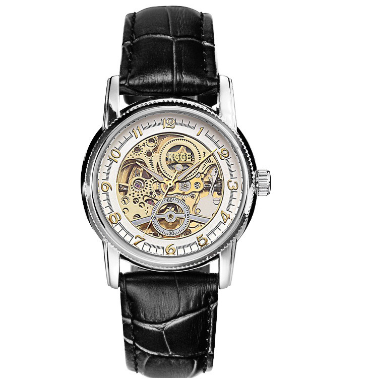 Muški mehanički sat s tourbillonom, mehanizam 8806, kožni remen, vodootpornost 50m, proziran stražnji poklopac