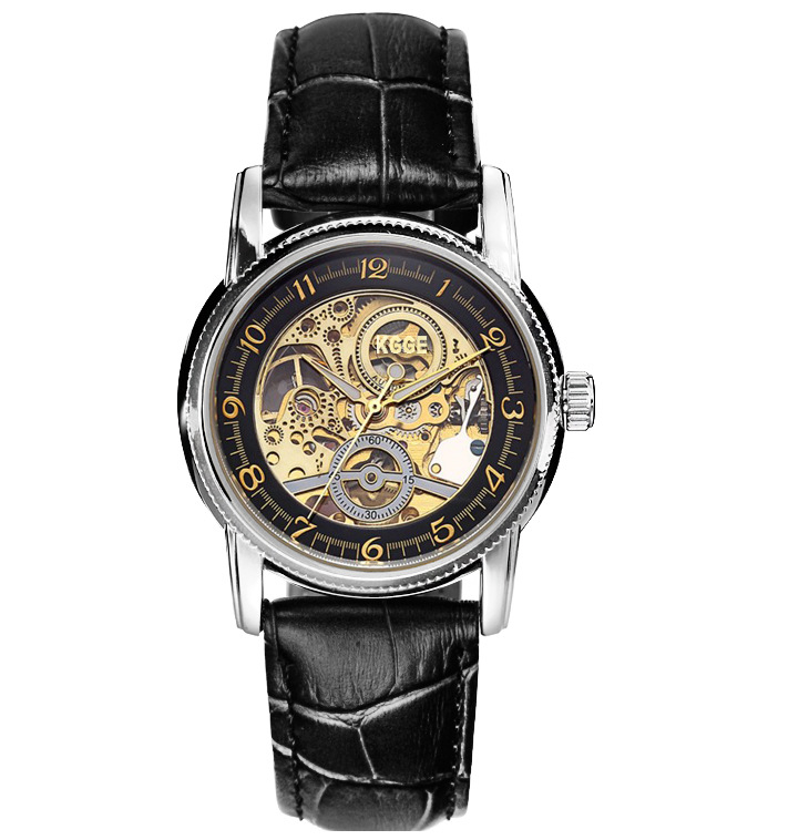 Muški mehanički sat s tourbillonom, mehanizam 8806, kožni remen, vodootpornost 50m, proziran stražnji poklopac