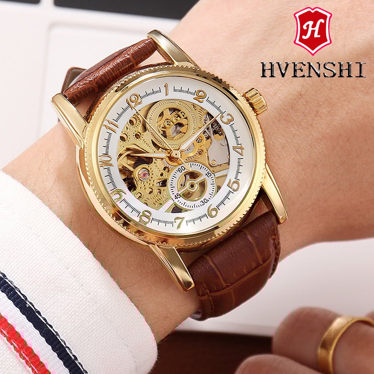 Muški mehanički sat s tourbillonom, mehanizam 8806, kožni remen, vodootpornost 50m, proziran stražnji poklopac