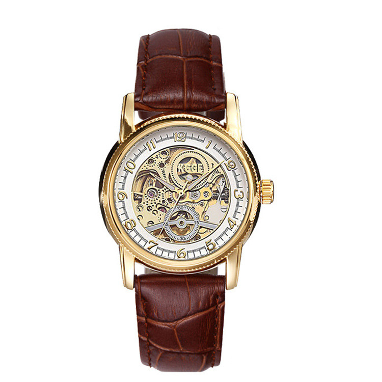Muški mehanički sat s tourbillonom, mehanizam 8806, kožni remen, vodootpornost 50m, proziran stražnji poklopac