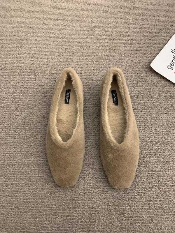 Ženske mokasine u minimalističkom stilu, kvadratni nos; vanjski materijal: Super Fiber; unutarnji materijal: mikrovlakna koža; potplat: guma
