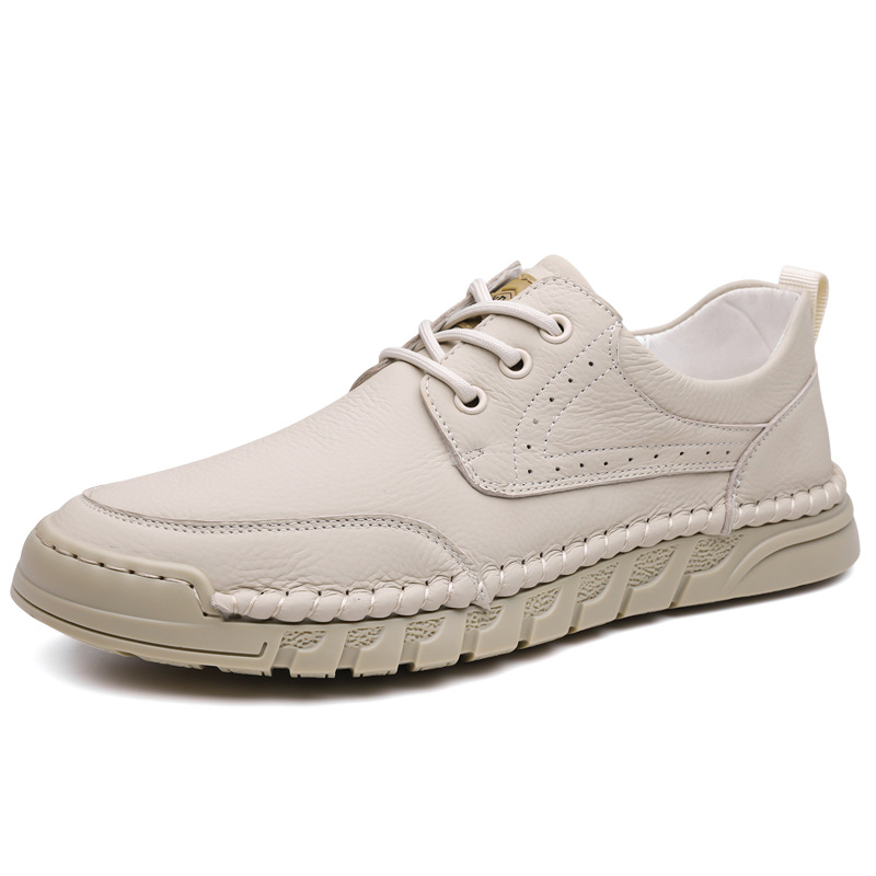 Meeste slip-on kingad tõelisest nahast, kummist tallaga, ümara varba, madal kont 1–3 cm, frosted viimistlus, igapäevane äri-stiil