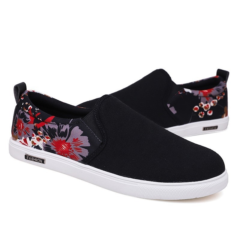 Vīriešu kokvilnas auduma kurpes ar apaļu purngalu — brīvā laika stils, masāža, elpojošas, plakana zole, PU zolīte