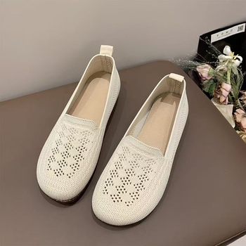 Ženske mrežaste slip-on mokasice — okrugli vrh, prozračna mreža gornjeg dijela, gumena podloga, niski profil