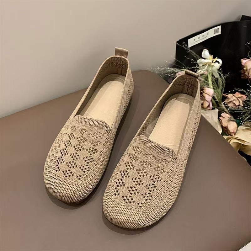 Ženske mrežaste slip-on mokasice — okrugli vrh, prozračna mreža gornjeg dijela, gumena podloga, niski profil