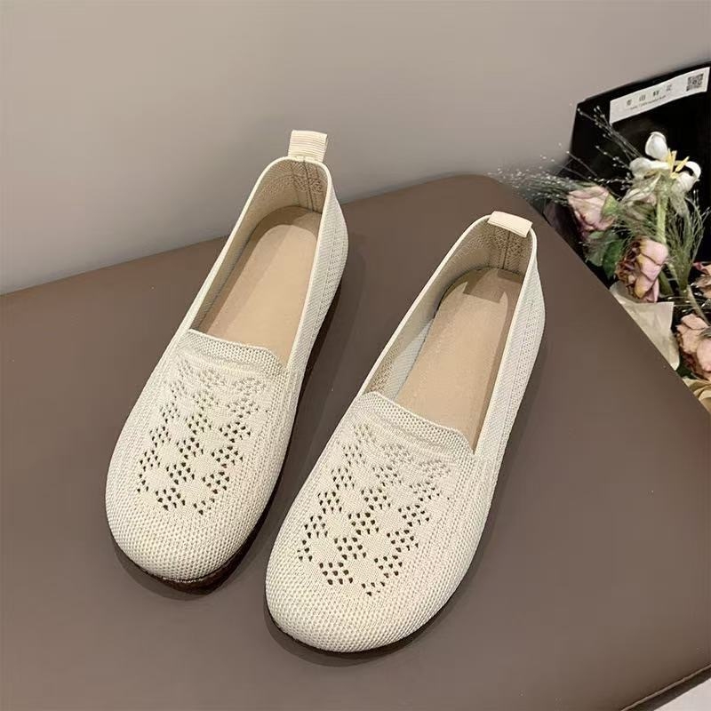 Ženske mrežaste slip-on mokasice — okrugli vrh, prozračna mreža gornjeg dijela, gumena podloga, niski profil