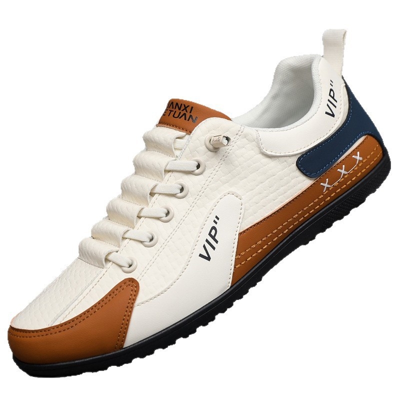 Vīriešu ikdienas slip-on kurpes ar gumijas zoli – PU augšdaļa; tekstila iekšējais ieliktnis; plakana pēda; rudens sezonai