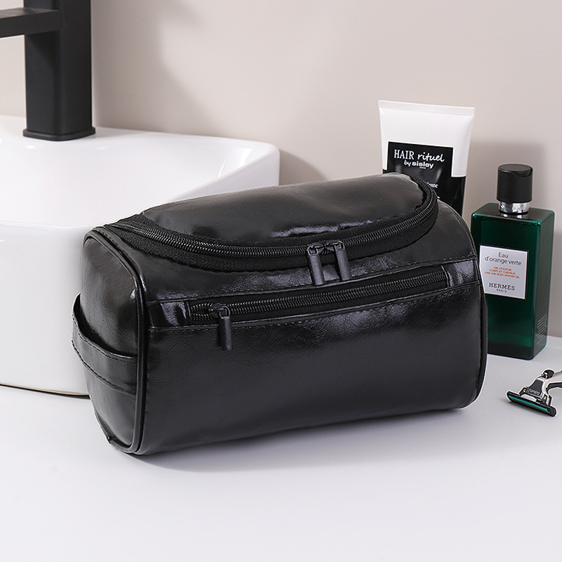 Torba za kozmetiku s kukom za vješanje – PU koža, velika zapremina, vodootporna, podstava od poliestera