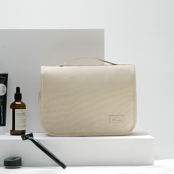 Šminka torba — Kockasti oblik — Reciklirana šandonska svila — Višenamjenski putni organizator za kozmetiku i toaletne potrepštine