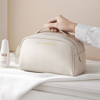 Kozmetička torbica velike kapacitete, dvostruki zatvarač, višeslojno skladištenje, vodootporna, odjeljak za suho i mokro za svakodnevnu upotrebu