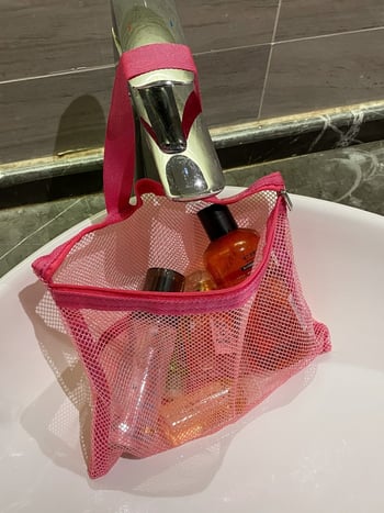 Mrežasta kozmetička torbica – prozračan organizator za kućno skladištenje i putovanja, unisex, bez podstave