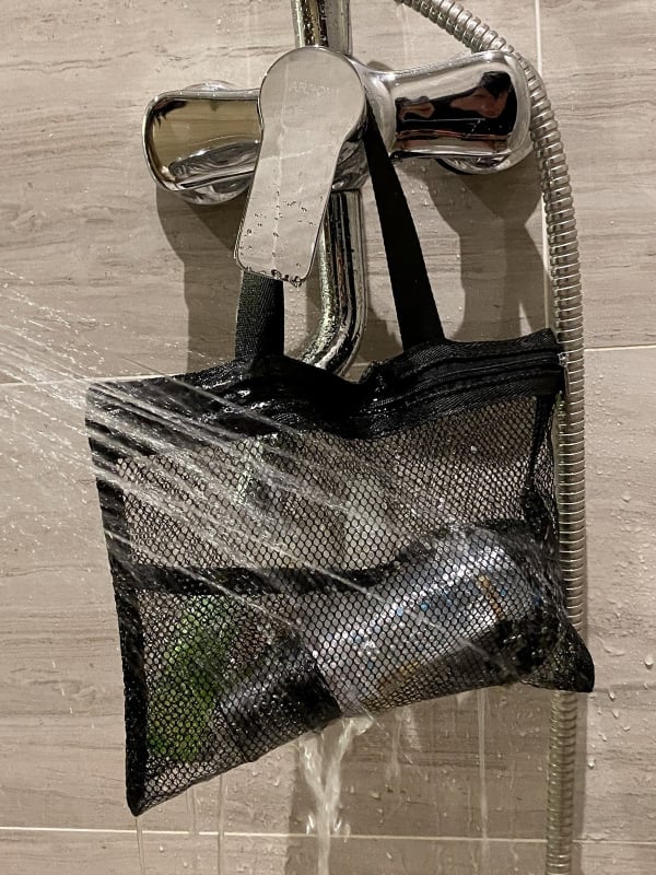 Mrežasta kozmetička torbica – prozračan organizator za kućno skladištenje i putovanja, unisex, bez podstave