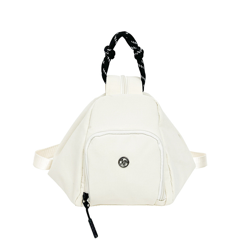 Crossbody torba - casual višenamjenska, ovalni oblik, platnen materijal, zatvaranje na zip, unutarnji pretinac