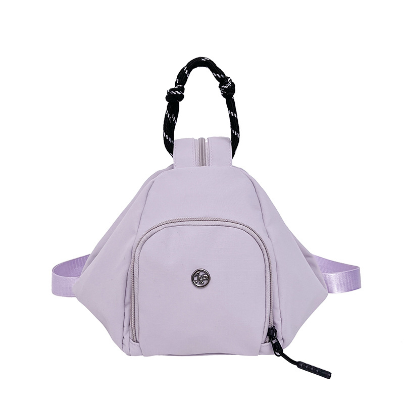 Crossbody torba - casual višenamjenska, ovalni oblik, platnen materijal, zatvaranje na zip, unutarnji pretinac