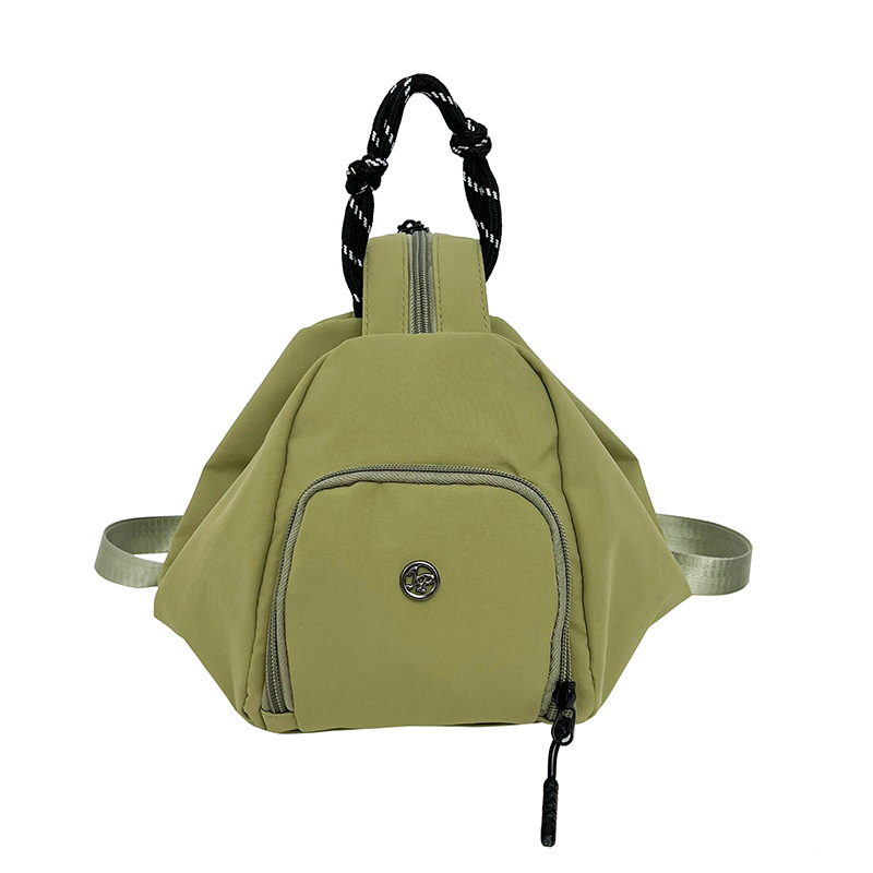 Crossbody torba - casual višenamjenska, ovalni oblik, platnen materijal, zatvaranje na zip, unutarnji pretinac