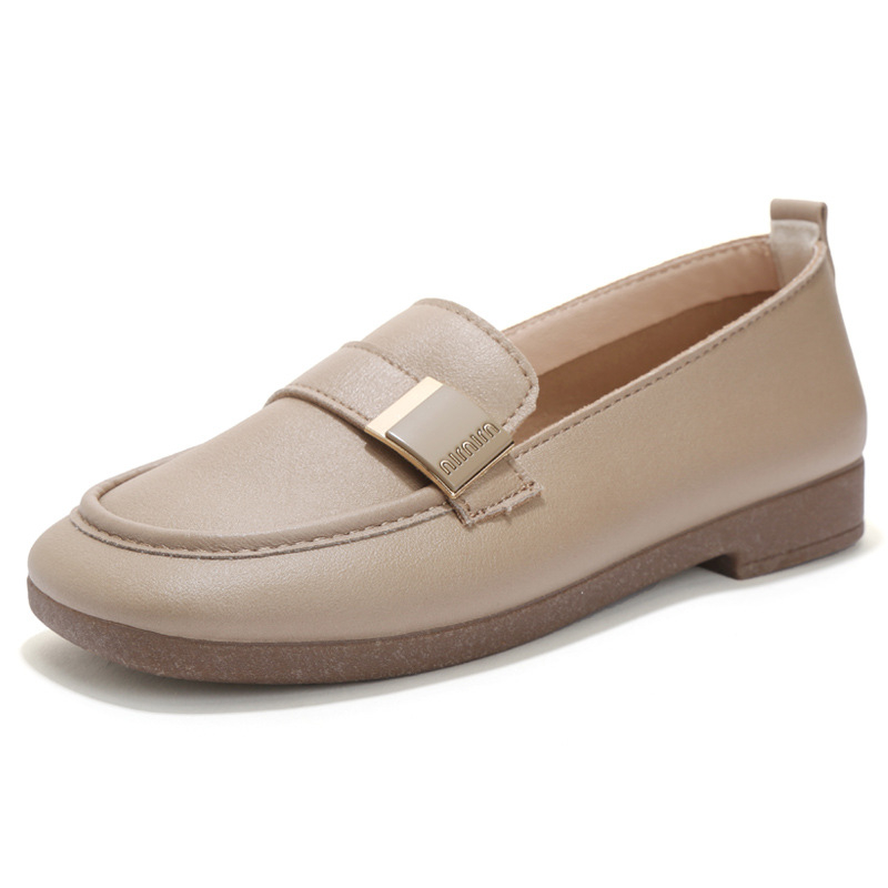 Γυναικείοι loafers με τετράγωνη μύτη, επάνω μέρος από μικροϊνες, χαμηλό τακούνι, slip-on, σόλα από TPR