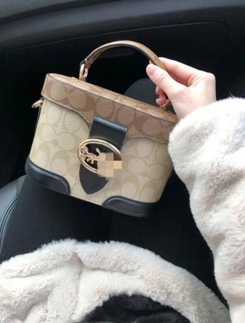 Kutija torba s preklopom, prirodna koža, gornja teleća koža, oblik koša