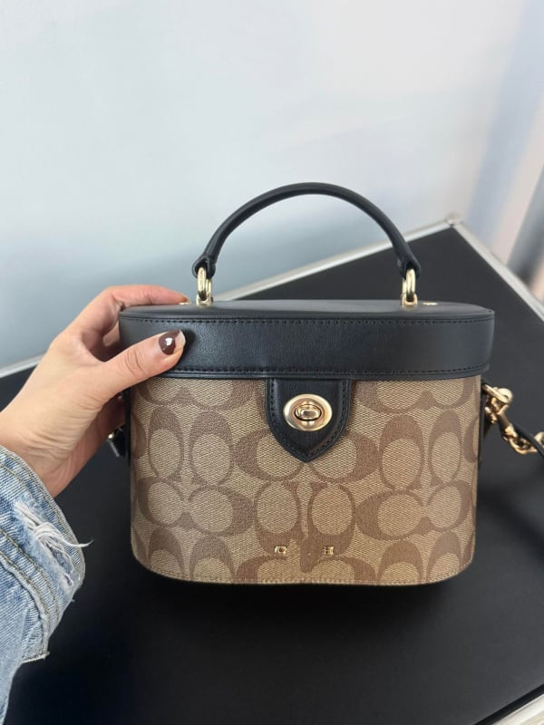 Kutija torba s preklopom, prirodna koža, gornja teleća koža, oblik koša