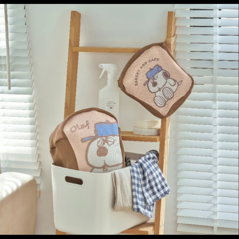 Snoopy u japanskom stilu – mrežasta putna torbica za šminku i higijenske potrepštine – ultra lagana, kubni oblik