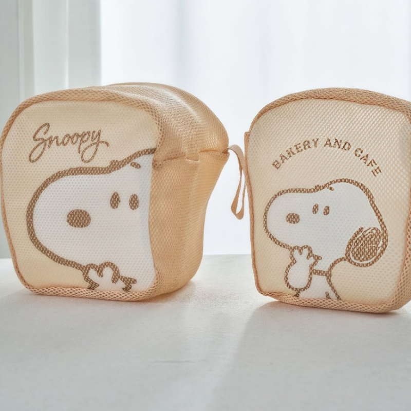 Snoopy u japanskom stilu – mrežasta putna torbica za šminku i higijenske potrepštine – ultra lagana, kubni oblik