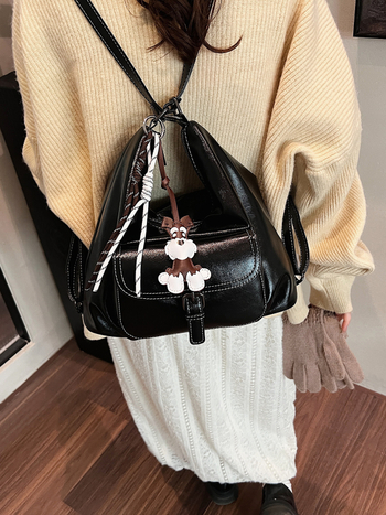 PU crossbody torba s kapom, zatvarač, unutarnja džep na zip i džep za dokumente, vodoravni kvadratni oblik, dvostruke naramenice, Zima 2025