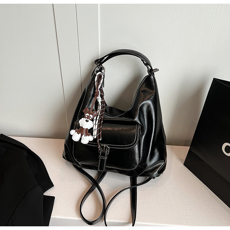 PU crossbody torba s kapom, zatvarač, unutarnja džep na zip i džep za dokumente, vodoravni kvadratni oblik, dvostruke naramenice, Zima 2025