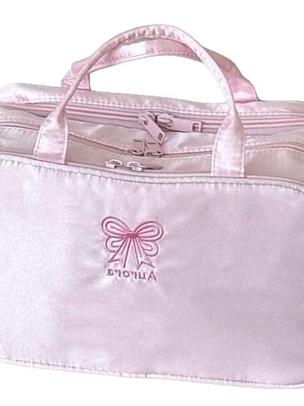 Troslojna kozmetička torba, velika kapaciteta, najlon, vodootporna, proširiva, za putovanja.