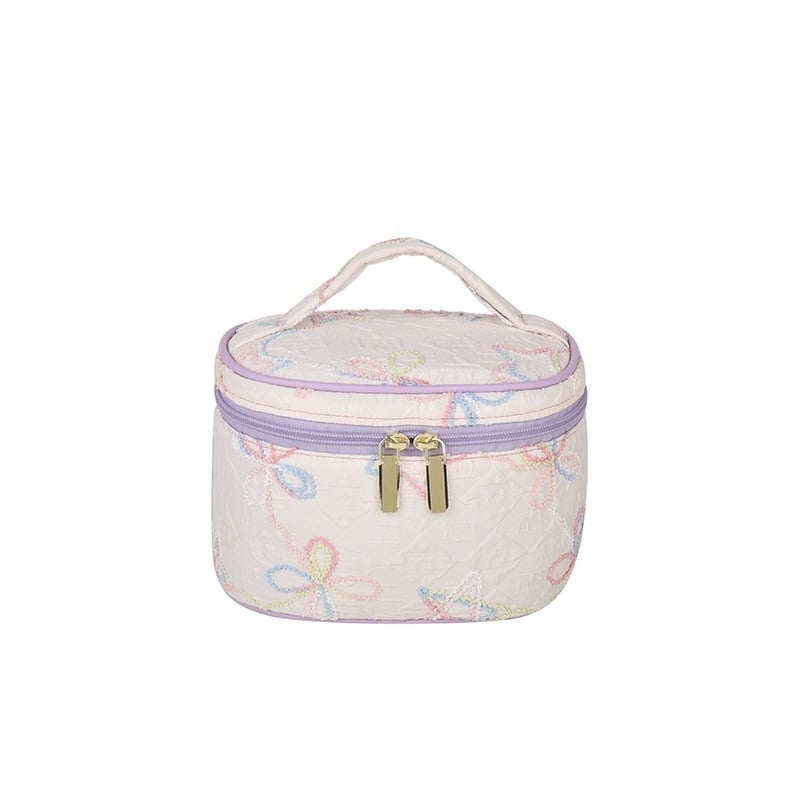 Kozmetička torbica s više slojeva odjeljaka, poliester, uzorak zvijezda, podstava od pamuka, veliki kapacitet, prenosna