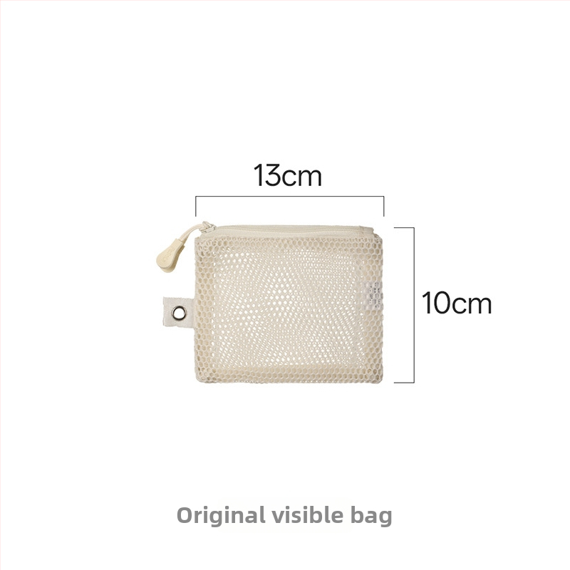 Sieťová kozmetická taštička, prenosná, priedušná, kubického tvaru, materiál polyester-TPU, na cestovanie